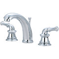 Pioneer Faucets Two Handle Widespread Bathroom Faucet, Compression Hose, Chrome, Weight: 7.6 3DM300